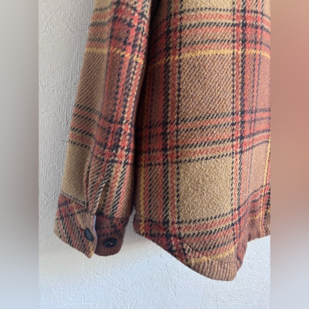 prAna 100% Organic Cotton 70’s Plaid Flannel Quilted Multi Pocket Jacket Shacket - Picture 9 of 12